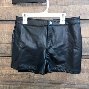 Leather shorts